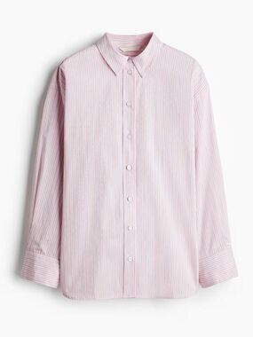 NWOT H&M Striped Button-Up Poplin Shirt